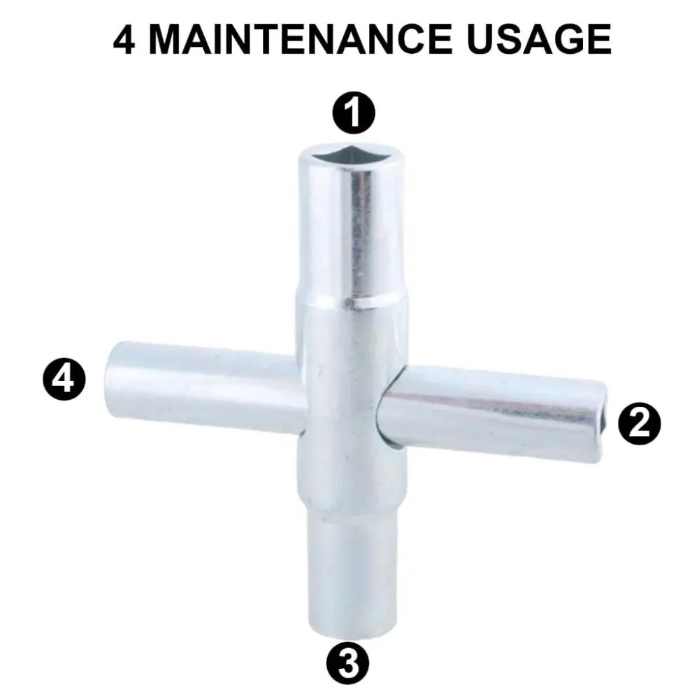Kunci Pas Keran Desain Multifungsi Kunci Pas Kotak Kecil Kunci Pas Empat Sudut Praktis Alat Tukang Ledeng untuk Saluran Air