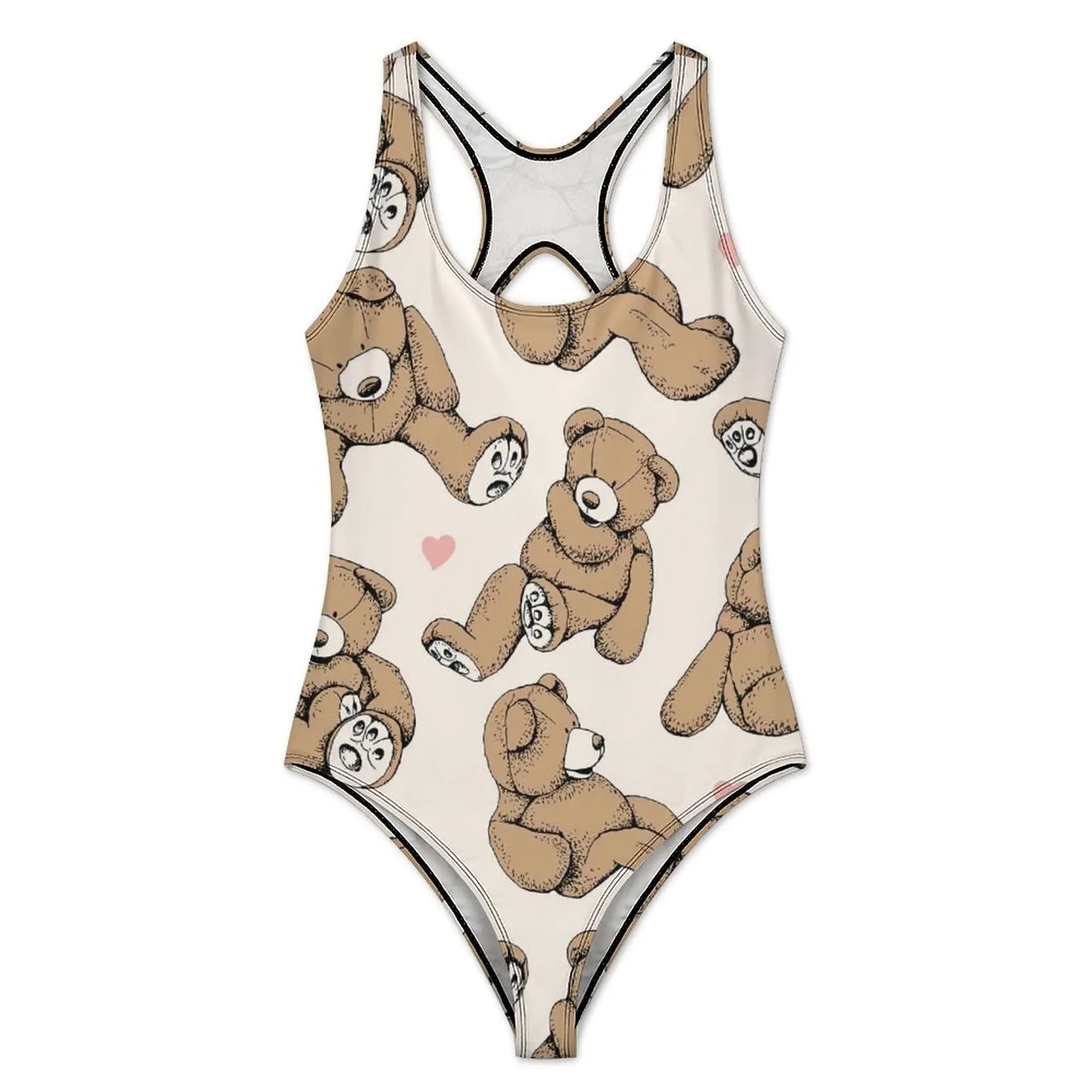 Bear Swimsuit Cute Toy Bears Push Up Swimwear One-Piece Fitness Bathing Suit Bodysuit Sexy Custom Beachwear Plus Size