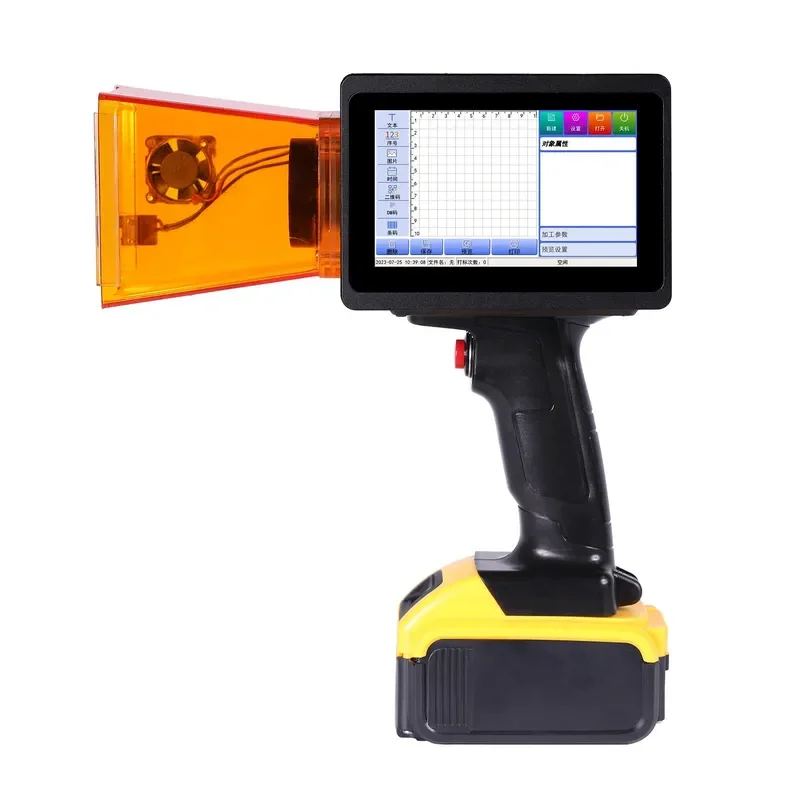 L4 10W Handheld Laser Marking Machine for Carton Plastic Leather Engraving Printer Portable Industrial Coding Device Tool