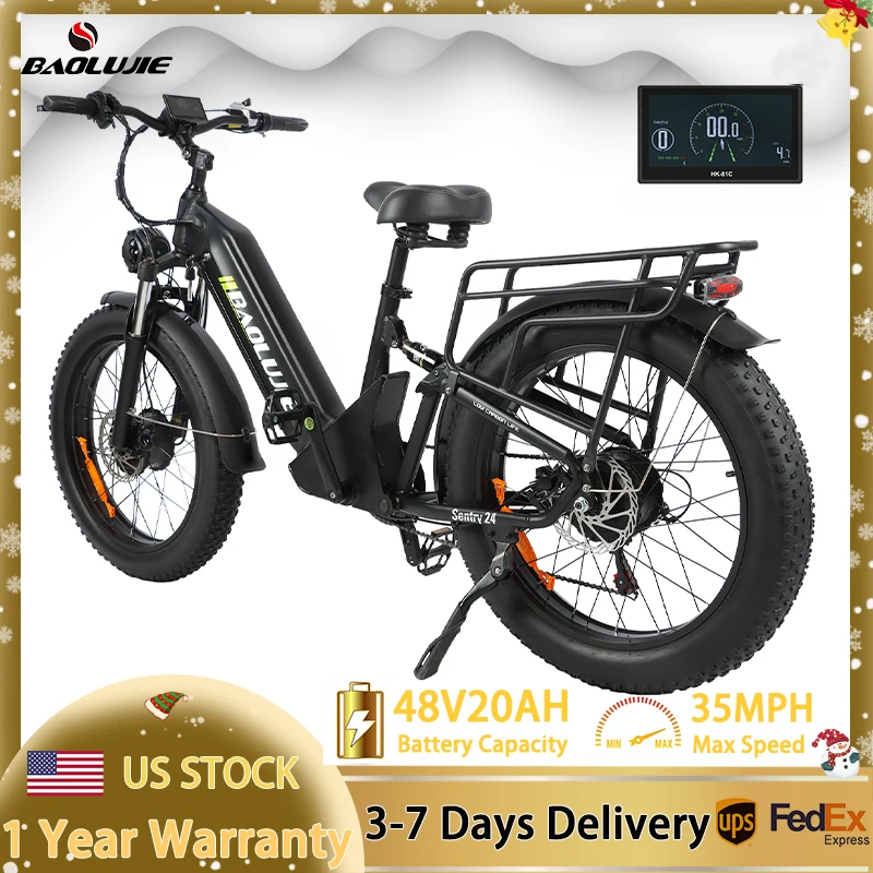 

Электрический велосипед с двумя дисковыми тормозами, 2000 Вт для взрослых, 24 дюйма, 48 В, 20 Ач, аккумулятор, диапазон 44 мили, 35 миль в час, электрический велосипед для женщин