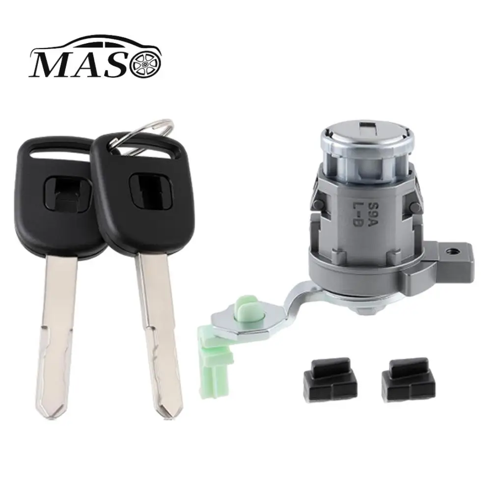 اسطوانة قفل الباب الأيسر للسيارة مع مفتاحين لهوندا بايلوت LX EX EX-L Sport 2003 2004 2005 2006 2007 72185S9VA21 #1