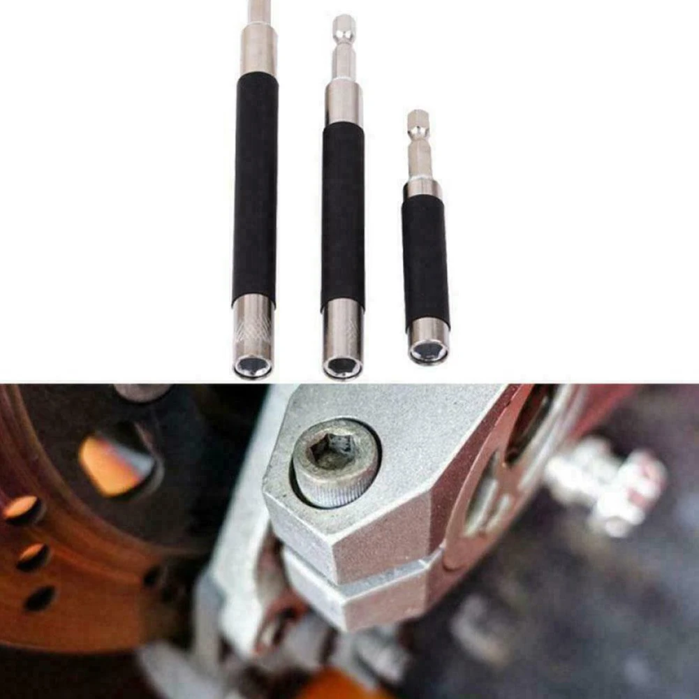 Telescopic Foot Extension Pole Guide Rod Hexagon Holder Zinc Alloy /140mm 80mm/120mm Black+Silver Joint Sleeve