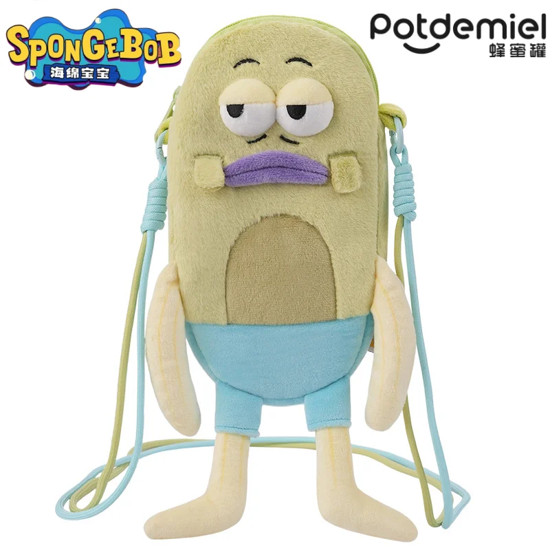 

Original Potdemiel SpongeBob SquarePants Incidental Fish Plush Crossbody Bag Stuffed Doll Shoulder Purse Girl's Birthday Gift