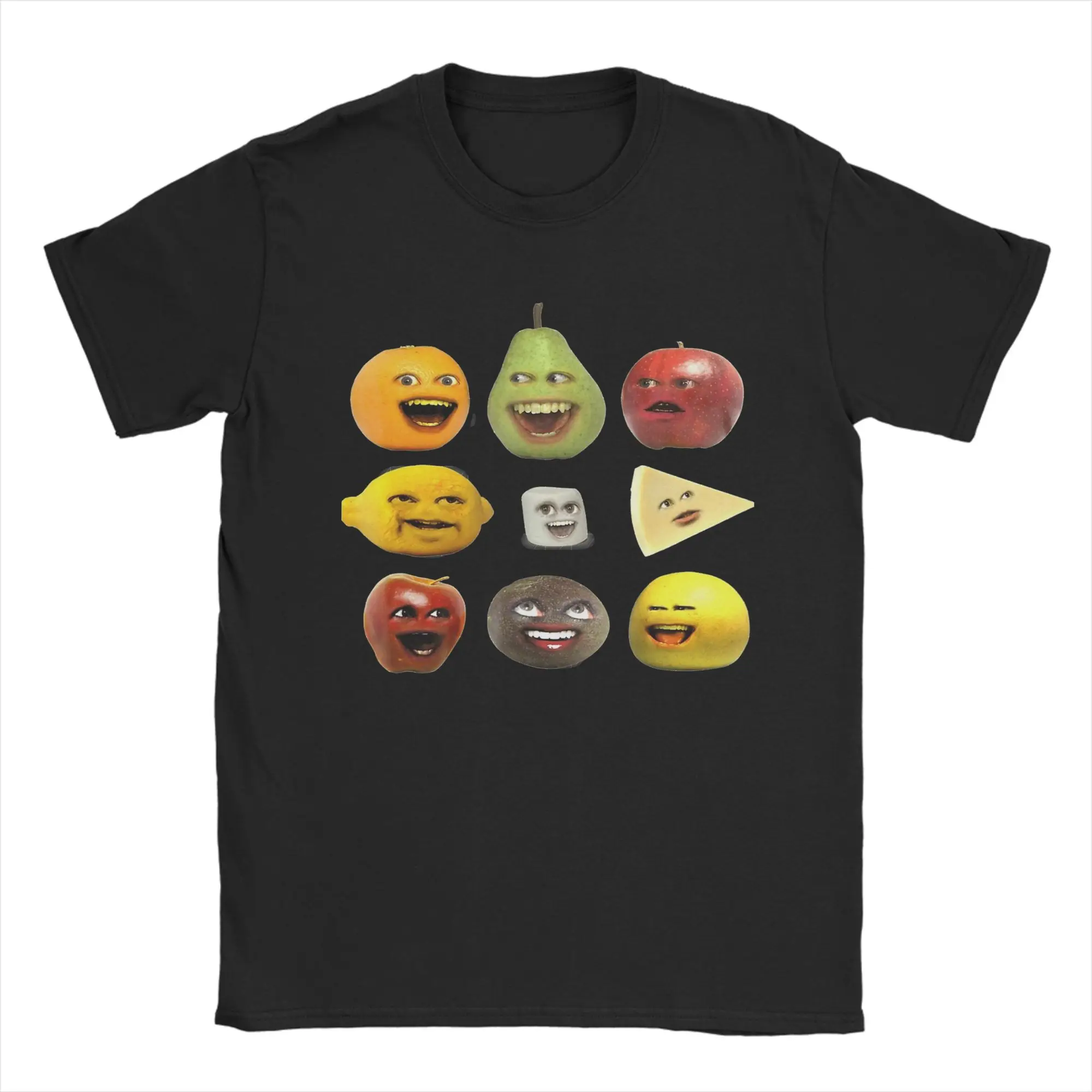 Annoying Orange And T Shirt for Men Women Pure Cotton Funny T-Shirts Round Collar  Tees Short Sleeve Clothing Plus Size