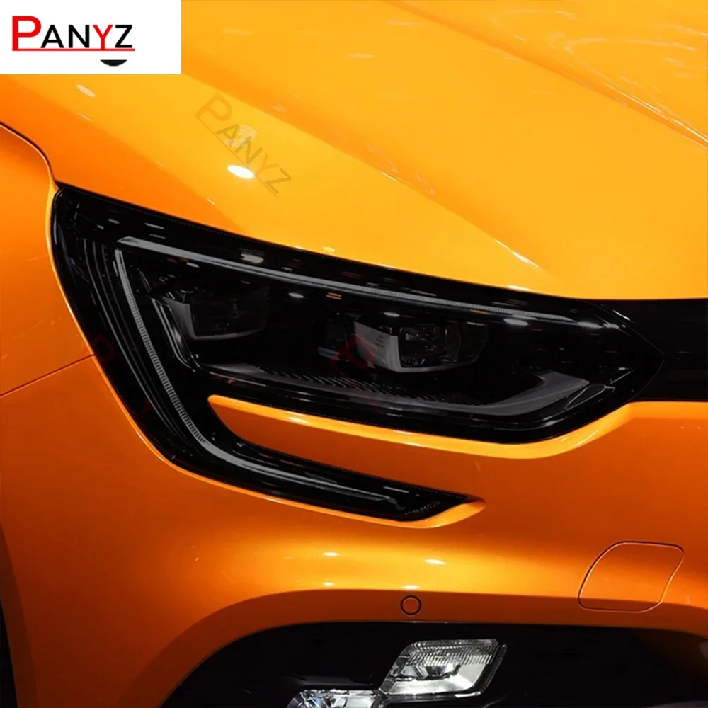 Film de Protection noir pour phares de voiture, autocollant Transparent en TPU, accessoires de Sport pour Renault Megane 4 RS GT