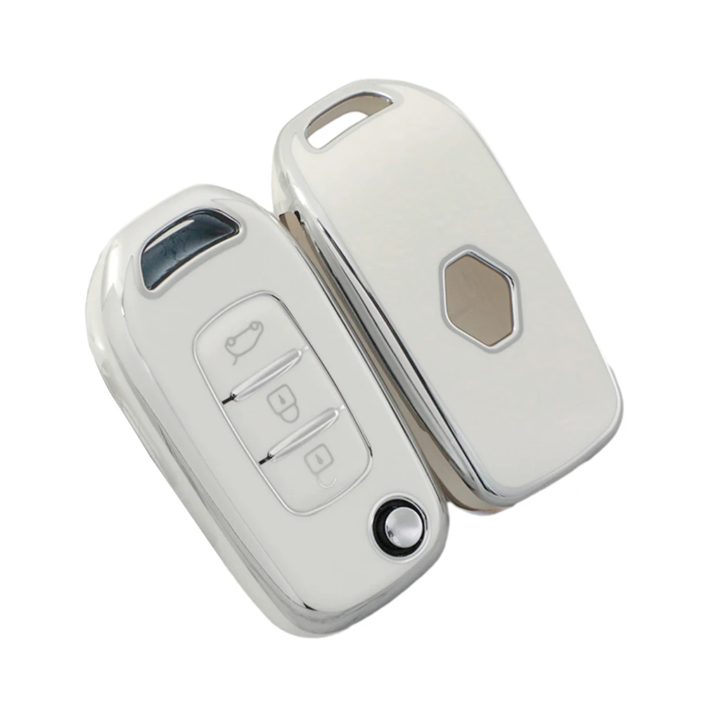 Car Flip Key Case Key Case For Remote Car Electroplating Process Exquisite Fitting Precise Fitting Precise Operation