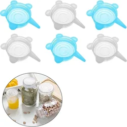 Couvercles de canettes en silicone pour bocaux à fruits, petits pots commandés, sans danger pour les aliments, bols de yoga signés, 2.6 po, 6 pièces