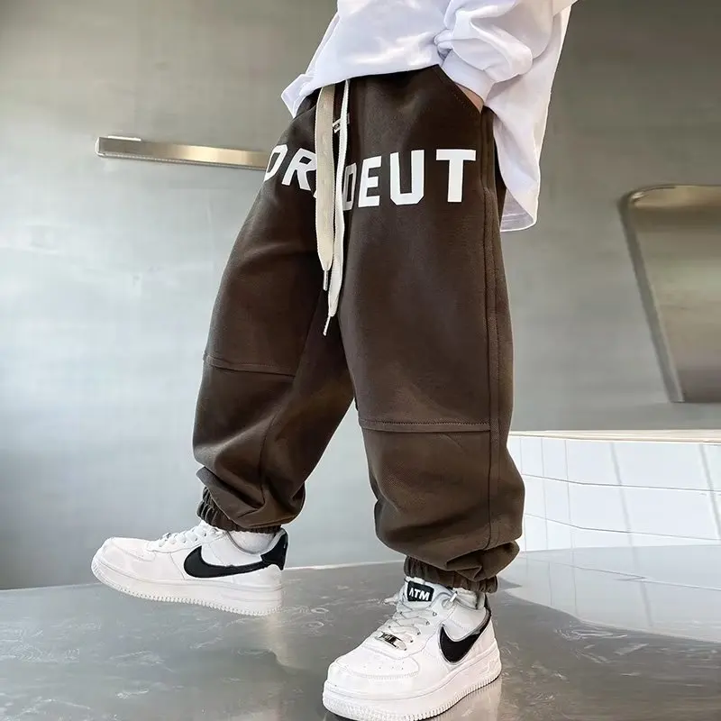 Autumn Sports Pants: New Boys\' New Children\'s Clothing: Big Boys\' Pop Up Street Versatile Casual Loose Pants Trend