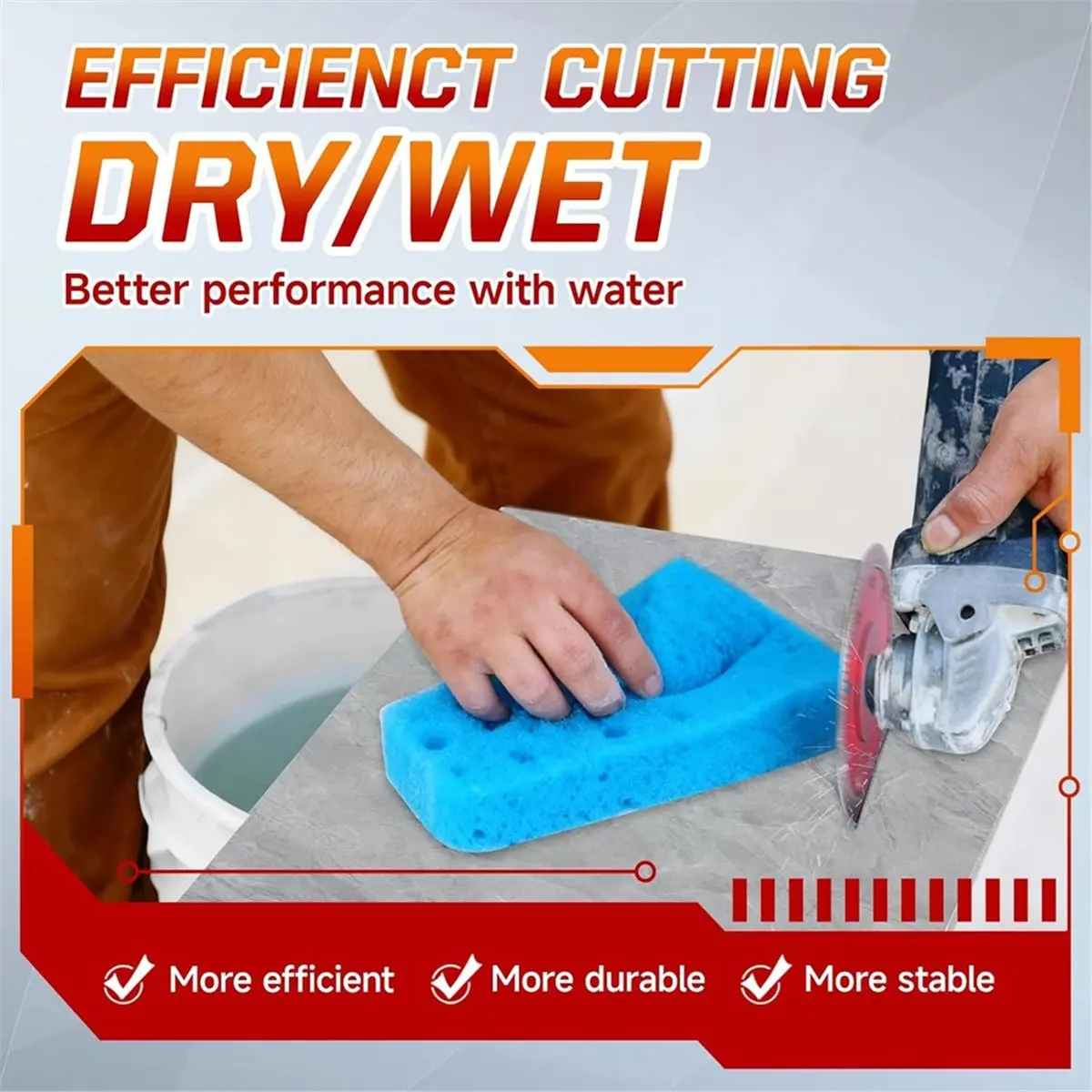 

5Pcs Saw Blade for Angle Grinder & Tile Cutter, 4-1/2" Super Thin Indestructible Disc for Smooth Cutting Ceramic