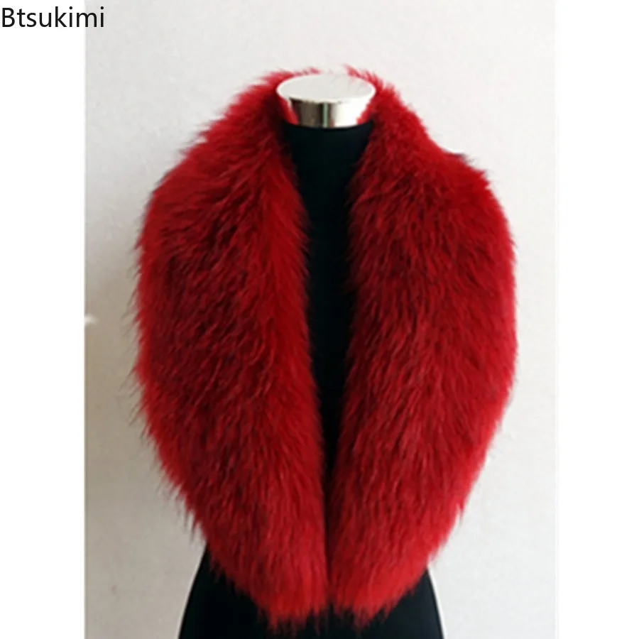 2026 الاصطناعي الثعلب الفراء وشاح للنساء شتاء دافئ فو الفراء طوق سيدة شال الصوفية سترة واقية الديكور معطف قبعة الإكسسوار #5