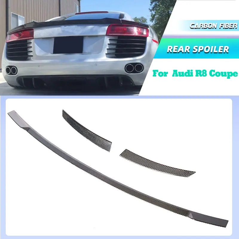 Vollcarbon-Heckspoiler für Audi R8 Coupé 2016-2019 Racing Heckspoiler Kofferraumflügel Lippe Karosserie-Kit