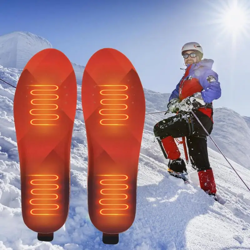 Winter elektrisch beheizte Einlegesohlen USB wiederauf ladbare elektrisch beheizte Einlegesohlen Camping Wandern Radfahren Füße wärmer Heizung Einlegesohlen