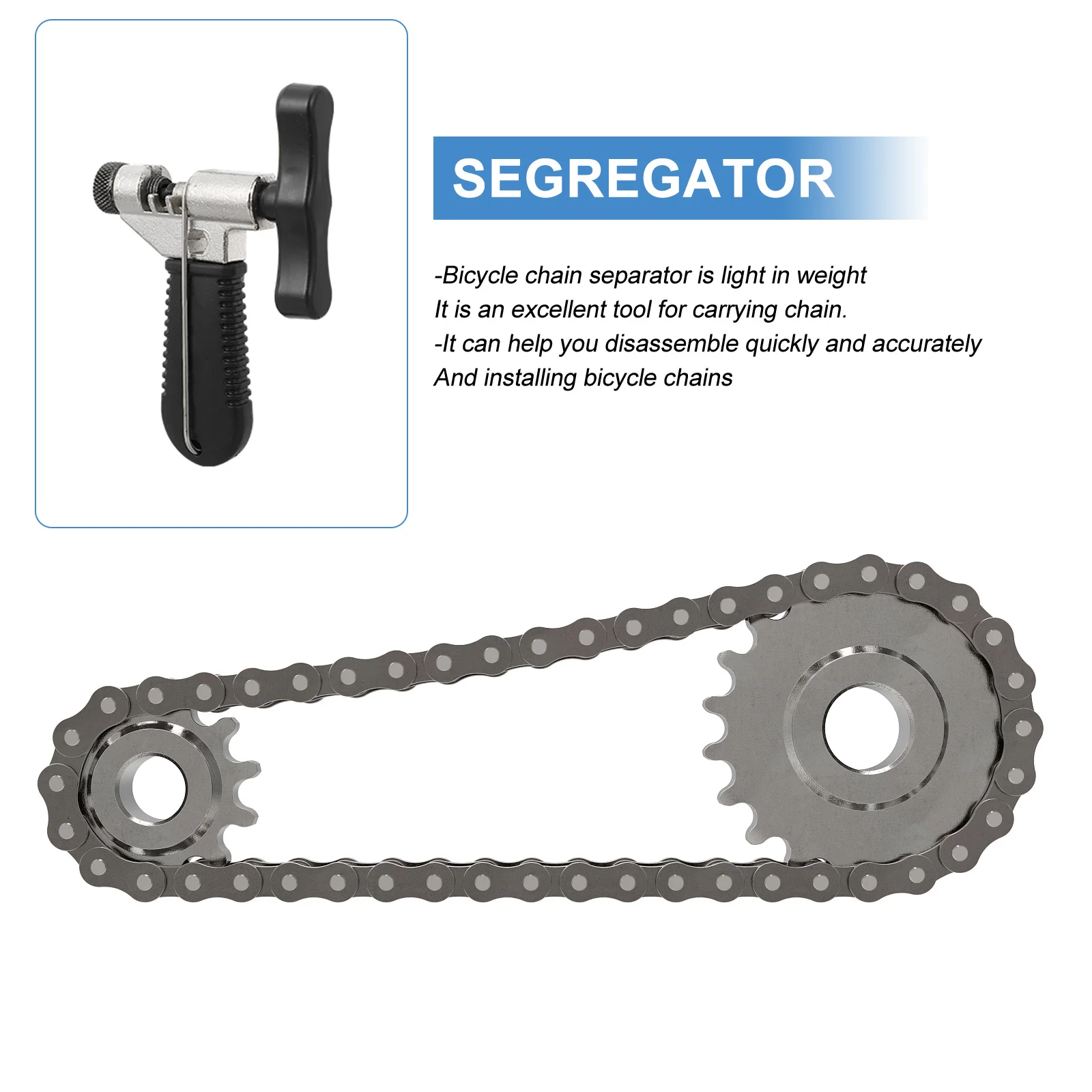 1pc Bike Chain Breaker Tool Lightweight For 3/32 To 3/16 Inch 5-10 Speed Chains Repair Removal Reusable Bicycle Maintenance Tool