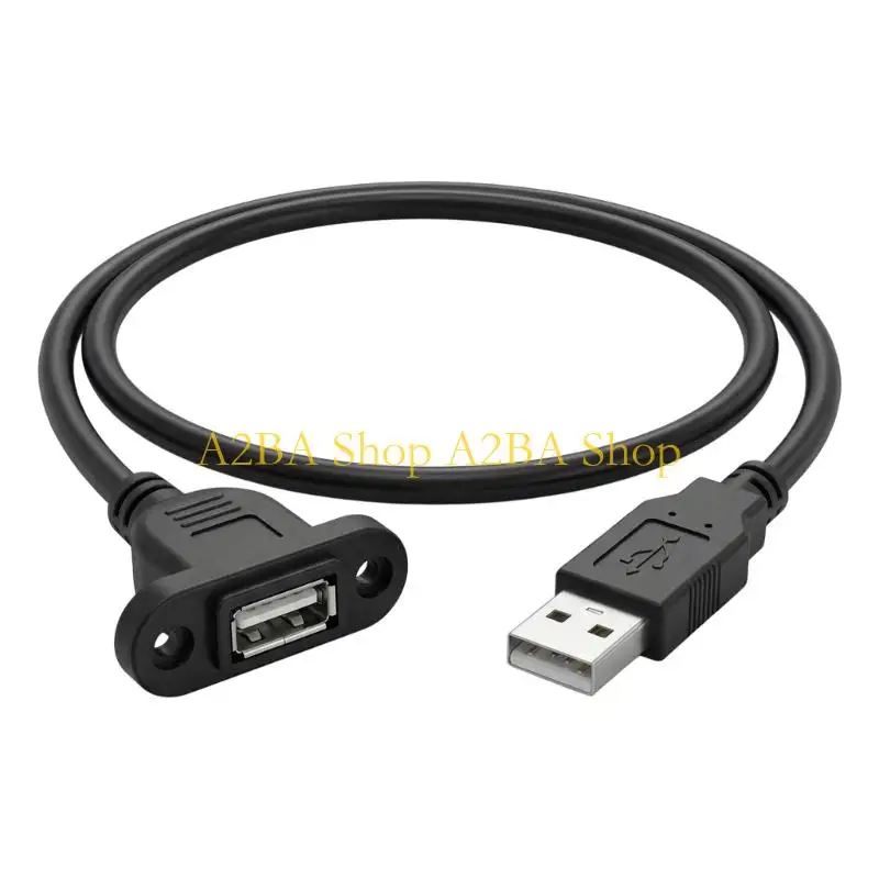 A2BA 30/50/100/150/200cm USB 2.0 Male To Female Extension Cable With Screw Fixing