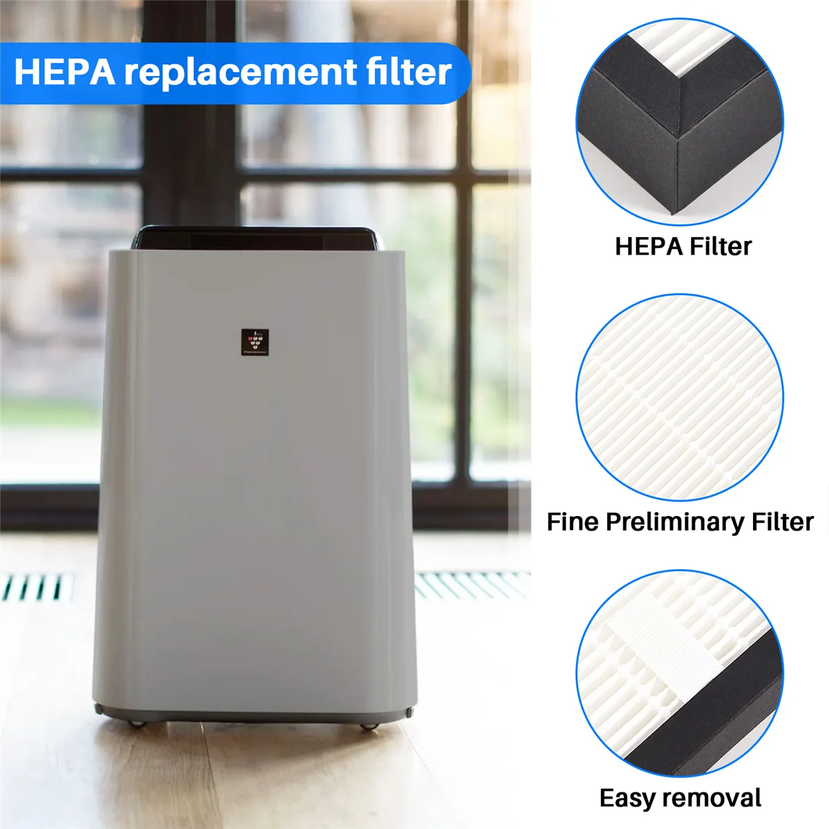 Substituição do filtro HEPA para afiado FZ-F30HFE, purificador de ar acessório, durável, 310x280mm, 1pc