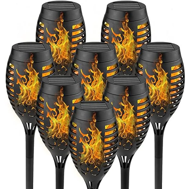 

1/2/4/8PCS Outdoor Solar Torch IP65 Waterproof 12 LED Solar Light Flame Realistic for Use in Courtyards Gardens Grasslands
