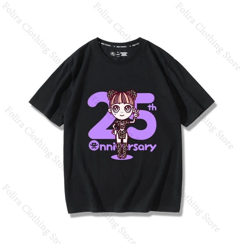 

Hamasaki Ayumi 25th Anniversary Concert Print T-shirt for Men Women Cotton Summer Tops Short Sleeve Tee Men Women Clothing