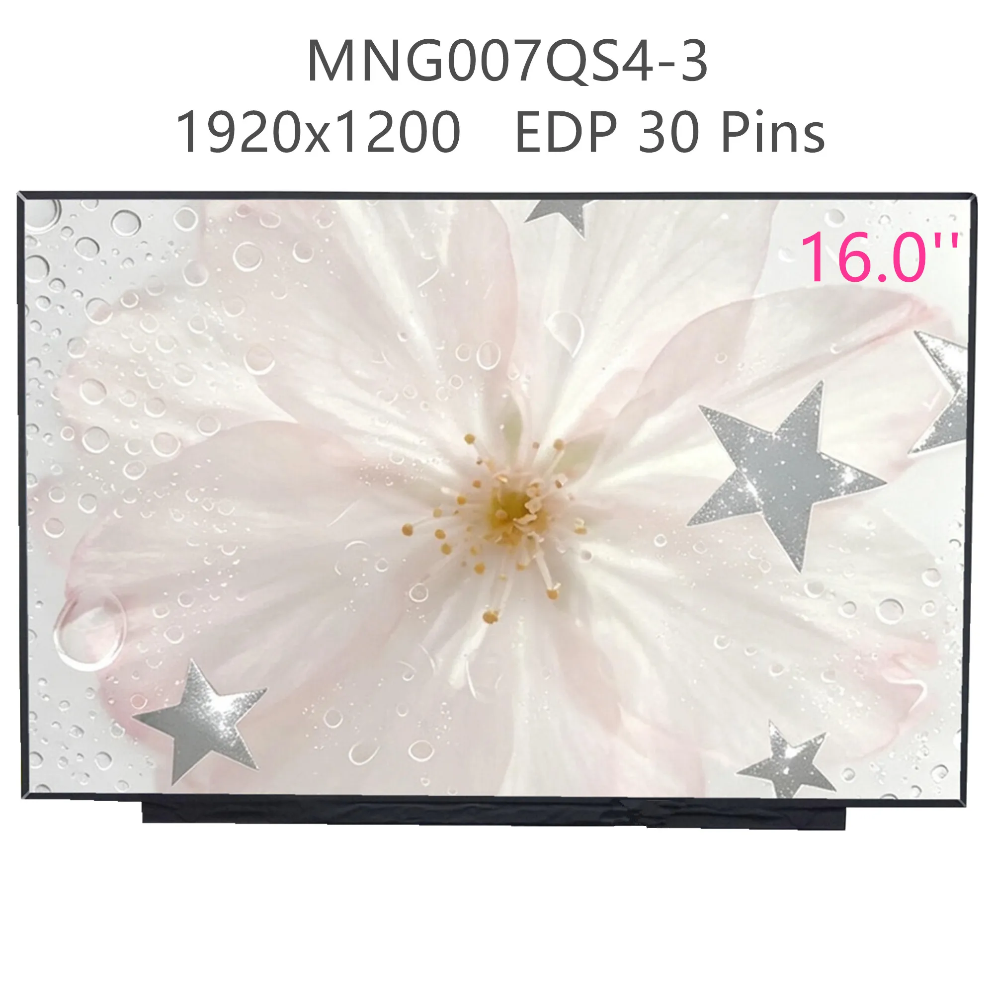 MNG007QS4-3 IPS 16.0'' 1920x1200 EDP 30 Pins Display Replacement Panel Matrix Laptop LCD Screen