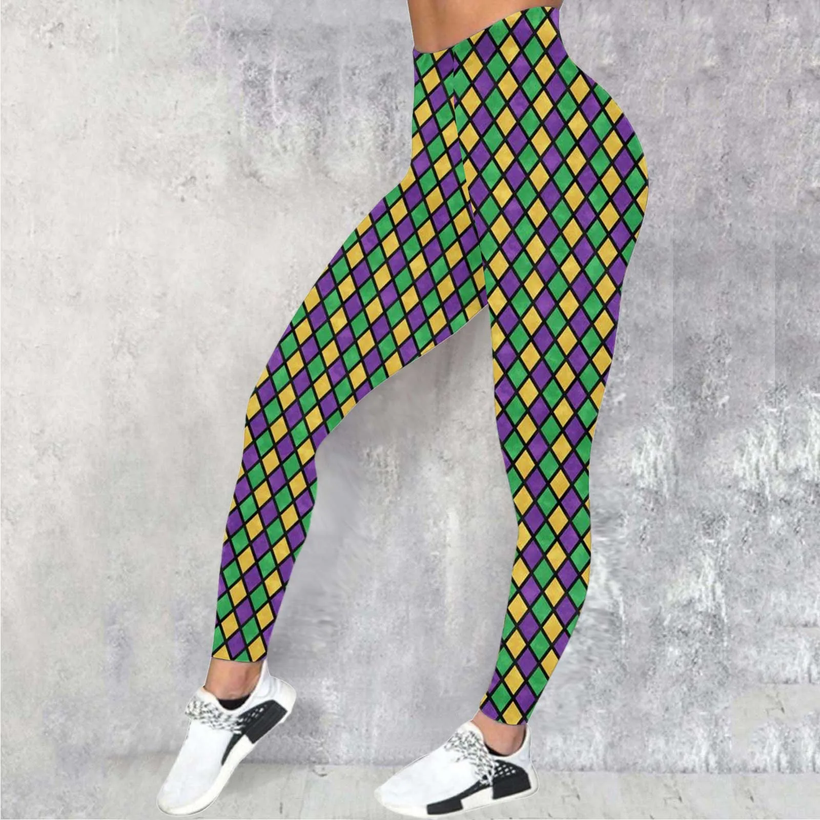 Women Casual Sports Yoga Pants Colorful Printed Fashion Women's Athletic Leggings Cropped Leggings for Women with Pockets