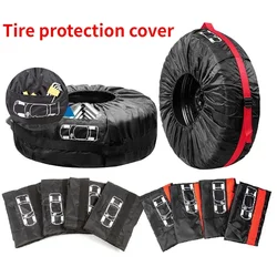 1PCS Car Spare Tire Cover Case Polyester Auto Wheel Tire Storage Bags Vehicle Tyre Accessories Dust-proof Protector Styling