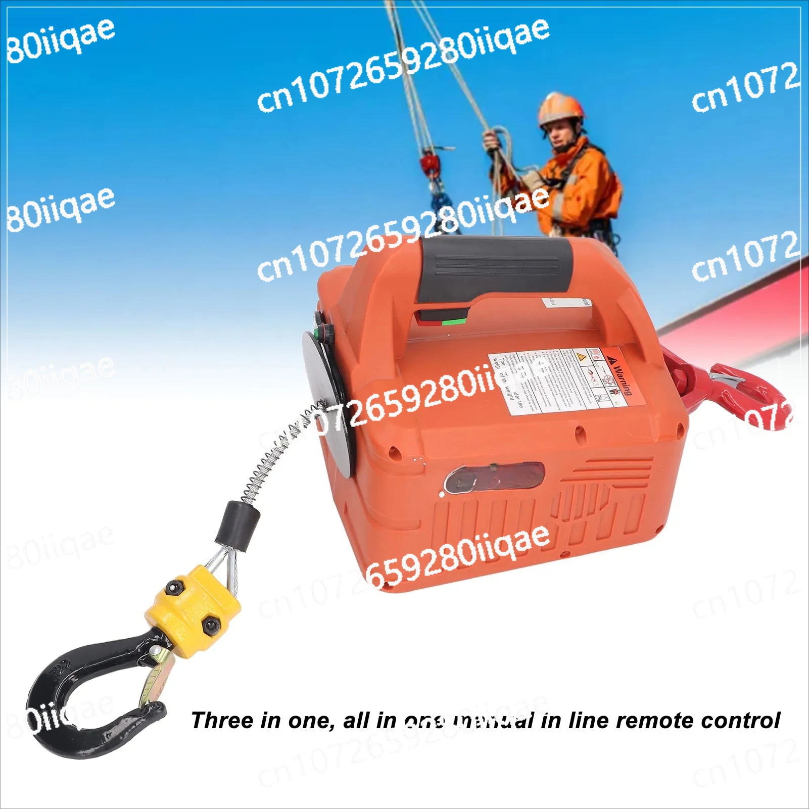 

Electric Winch 7.6M Maximum Lifting Height for Warehouses Portable Electric Hoist Wear Resistant 500KG Capacity Limit
