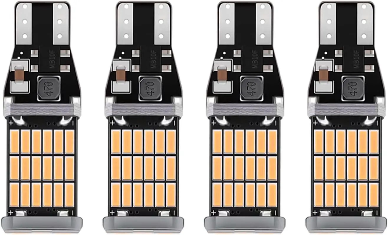 

4 шт. 921 светодиодная лампа заднего хода T15 T10 912 W16W 4014 45SMD 3-я светодиодная лампа стоп-сигнала 6000K без ошибок на 360 градусов яркие чипсы