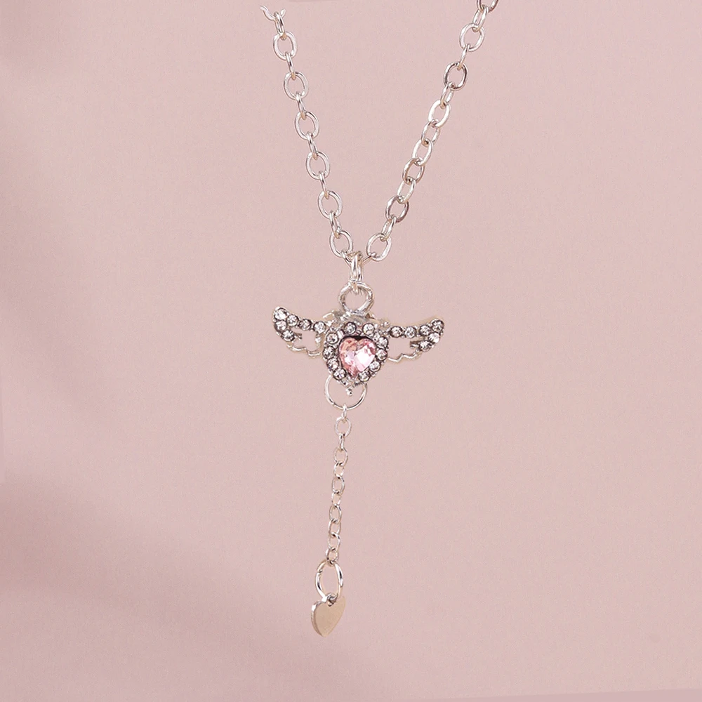 Aihua Y2K Silber Farbe Kristall Blume Katze Bär Schmetterling Bowknot Halskette für Frauen Mädchen Zarte Halskette Schmuck Geschenke – Detail 11