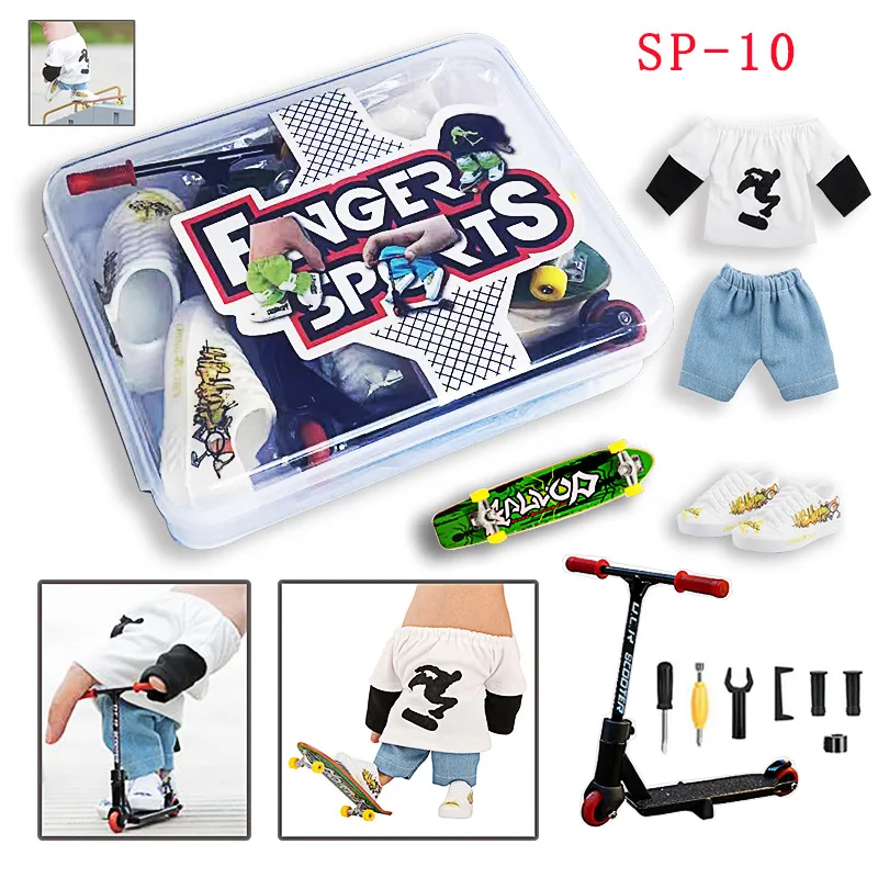 Mini monopatín profesional con dedos para niños, patinete con Stents, bicicleta, pantalones, zapatos, regalo de cumpleaños y Navidad, novedad, 1 Juego