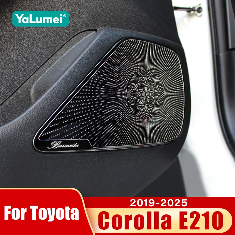 

For Toyota Corolla E210 2019 2020 2021 2022 2023 2024 2025 Hybrid Car Door Audio Speaker Trim Cover Stainless Steel Accessories