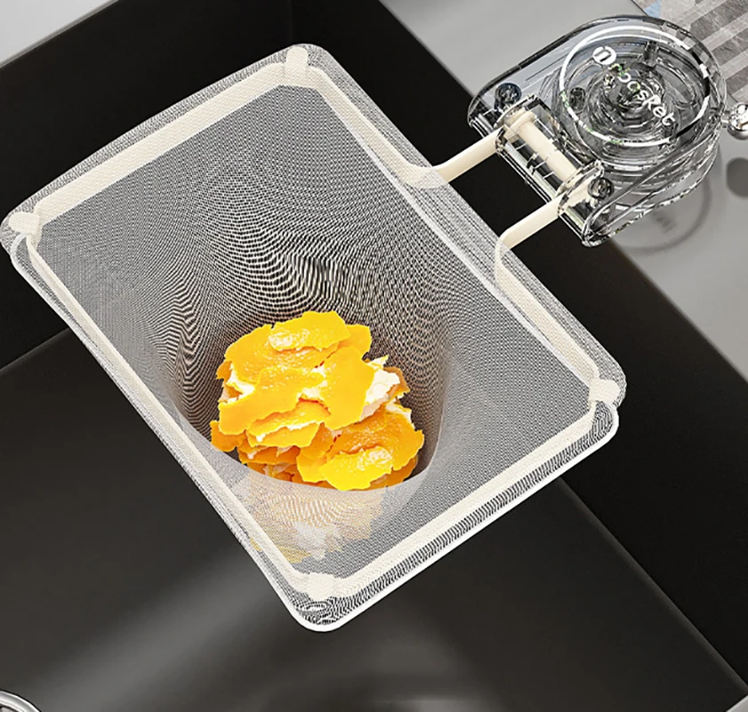 Portable Efficient Kitchen Disposable Strainer Leftovers Draining Net Rack Household Garbage Leachers Sink Filter Racks