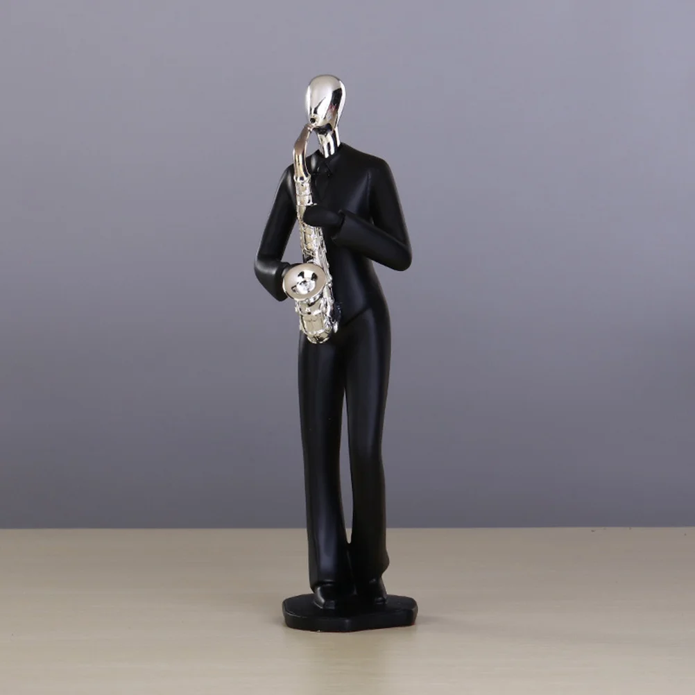 

1Pcs Music Character Resin Ornament Modern Saxophone Decoration for Home Office Desktop Indoor Outdoor Decorative Art Piece Gift