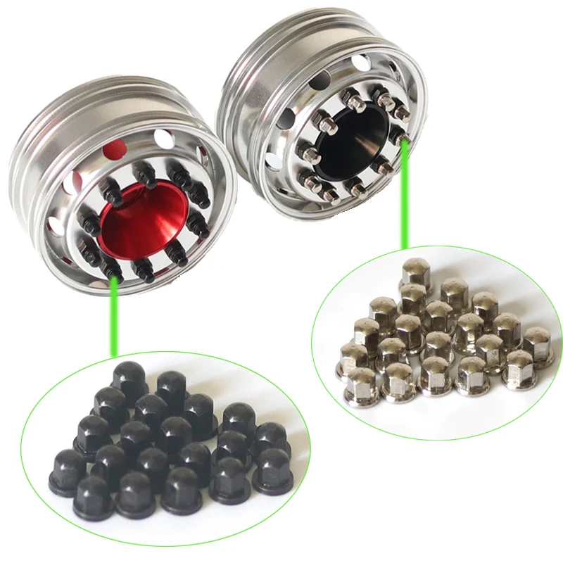 Maßstab 1:14 Metallsimulation M2 Kugelschraube für Tamiya RC Truck SCANIA 770S R620 VOLVO BENZ Arocs MAN TGX Autozubehör