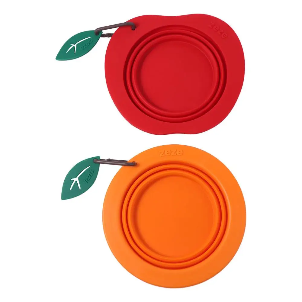 

Feeder 350ML Pet Folding Bowl with Carabiner Hook Design Dog Collapsible Dishes Large Foldable Portable Cat Bowl Travel