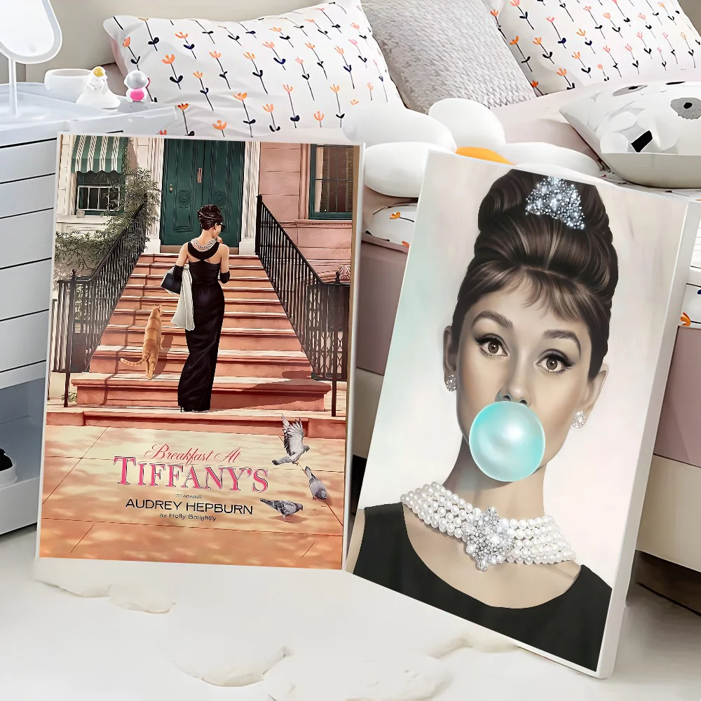 Breakfast At Tiffanys Classic Movie Posters Waterproof Paper Sticker Coffee House Bar Decor Art Wall Stickers