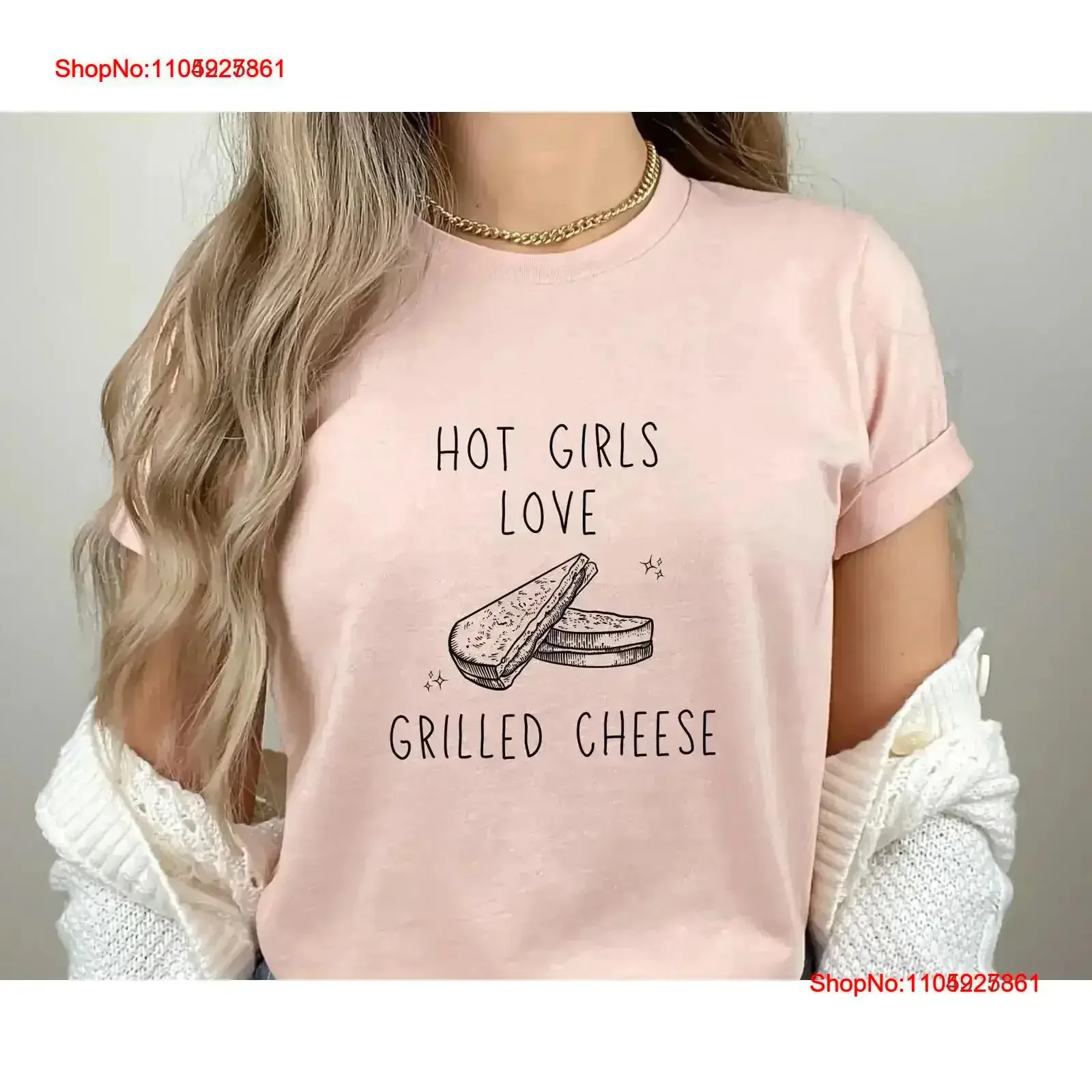 Hot Girls Love Queso a la parrilla camiseta Foodie Baking s Amante de la sopa de tomate cocinar masa madre vintage lavado estirado transpirable