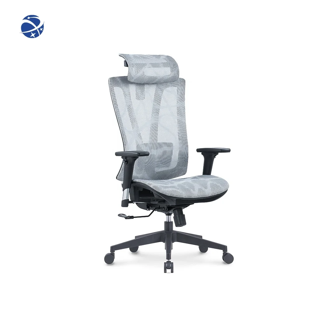 YYHC Gray Adjustable Revolving Swivel Lift Nesting Executive Office Chair High Back Stylish Mesh Ergonomic Office Chair