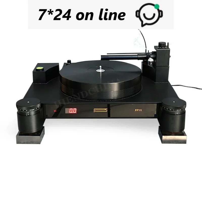 FFYX T1803 LP Turntable Player Rolamento de ar Tonearm Tone War sem cartucho