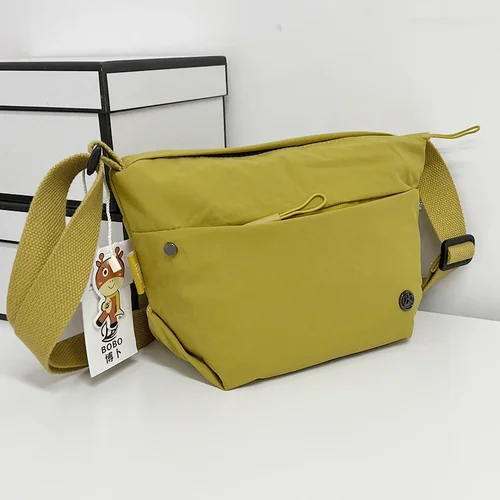 Imagen 2 del producto Bolso cruzado de nailon ultraligero para mujer, correa ancha ajustable, ligero, cierre de cremallera, elegante bolso de mensajero