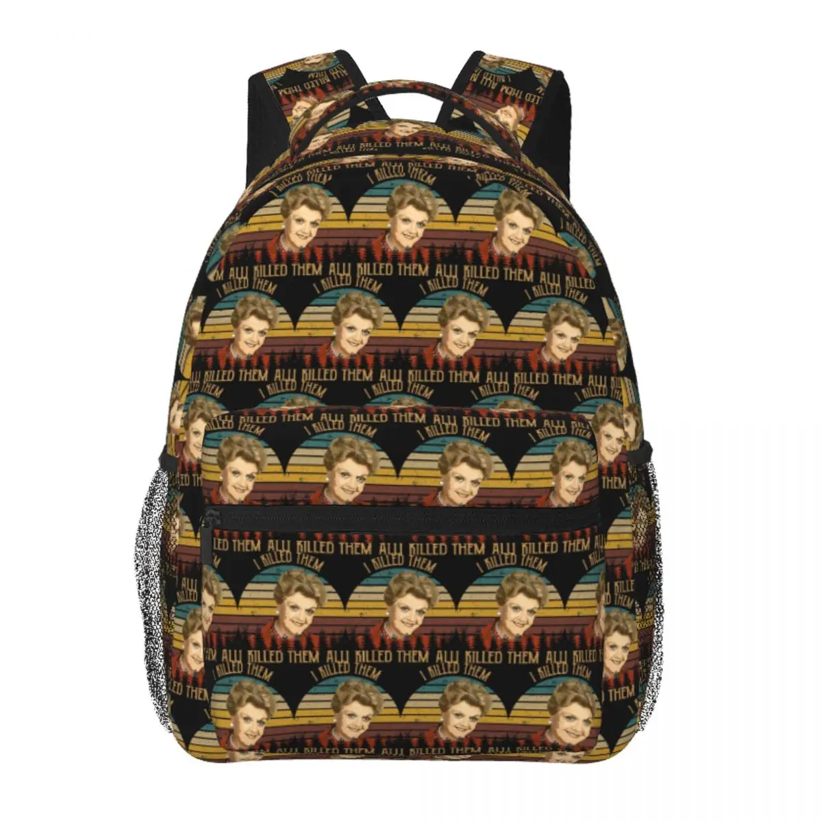 Vintage Murder She Wrote - I Killed Them Backpack Student BookBag Children School Bag Laptop Shoulder Bags for Boys Girls