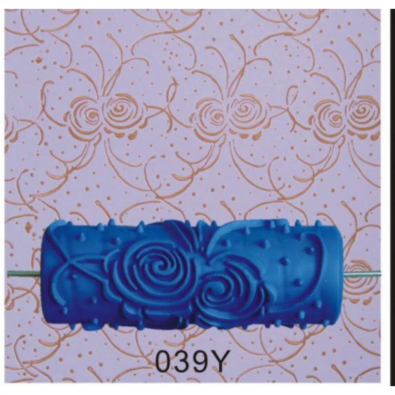 Roller And Patterned Paint Machine Wall Tools 5" Rubber Roller Brush Tool Set 3D Pattern Wallpaper Room Decor Painting Machine