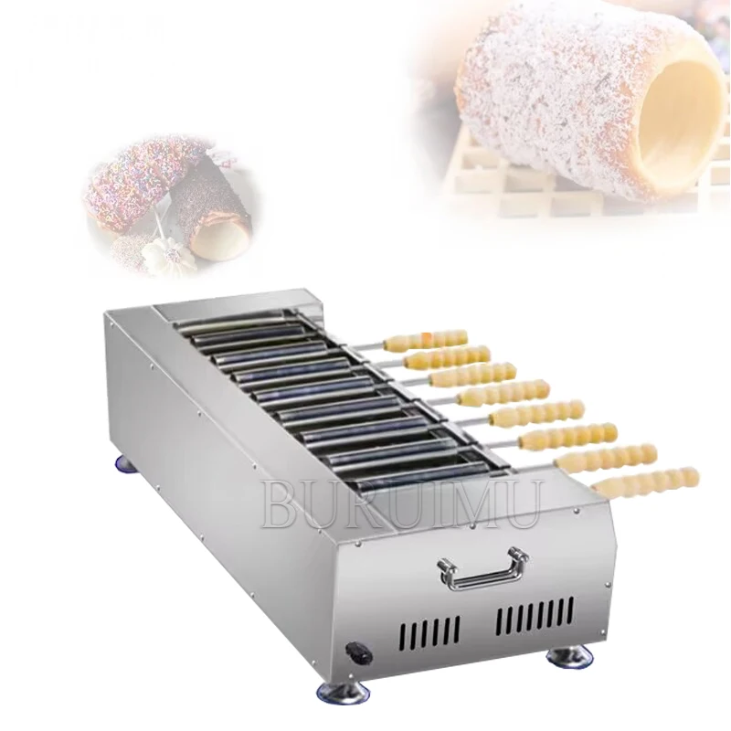 Chimney Bread Roll Baking Machine Ice Cream Bread Cone Maker Cake Baking Machine Kurtos Kalacs Oven