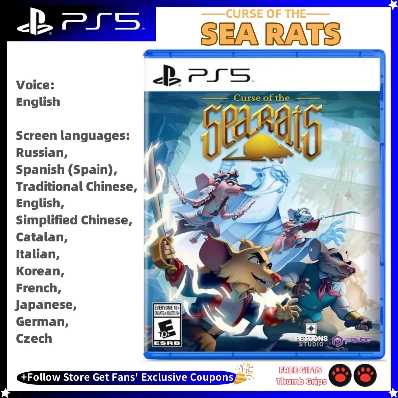 

Playstatio5 PS5 Genuine NEW Game CD Curse of the Sea Rats Playstation5 Game Card Ps5 Games Deal Curse of the Sea Rats