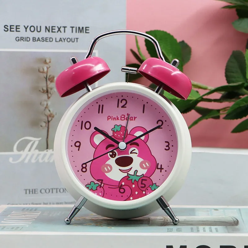 Disney Lotso Alarm Clock for Children Cute Students Special Wake-Up Clock for Boys and Girls Silent Fashion Creative Clock