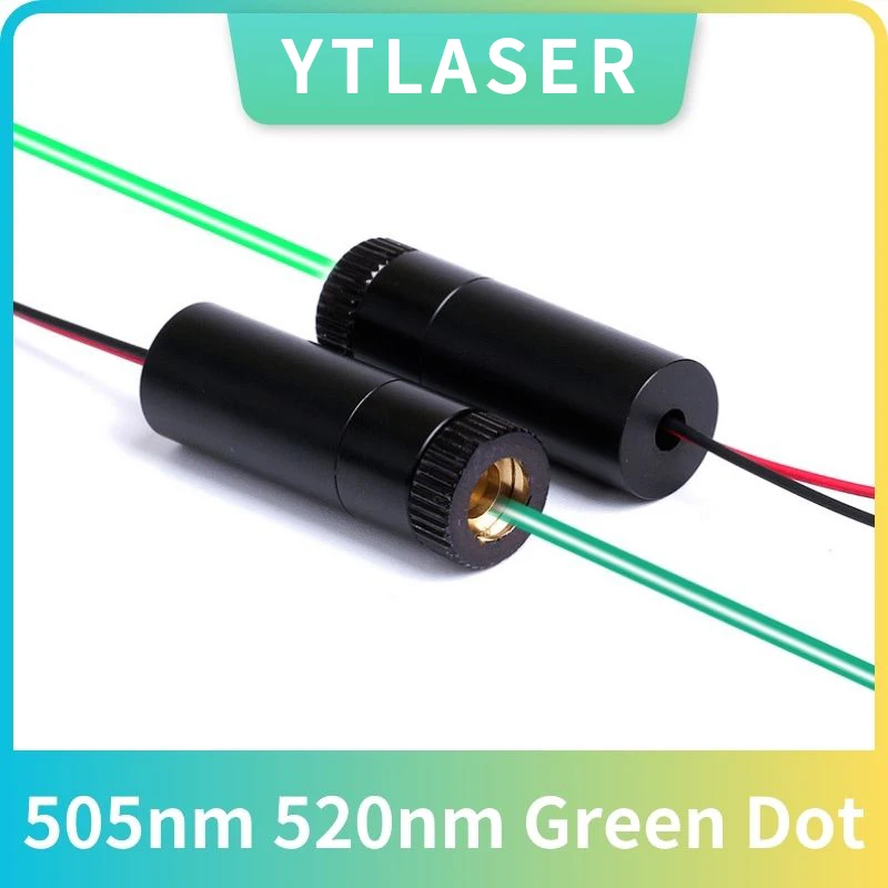 D12X45mm Adjustable Focus 505nm 520nm Green Dot GLass Lens/PMMA Lens Laser Diode Module Industrial Grade ACC Driver