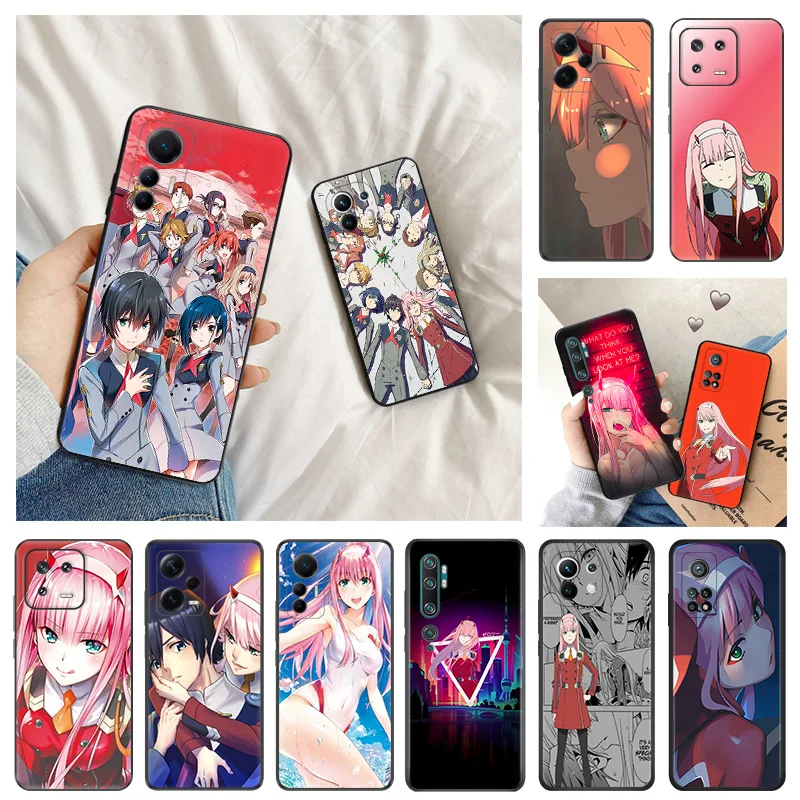 Ultra Thin Darling in the FranXX Anime Black Phone Case for Redmi Note13 4G 12s 12c 13c Xiaomi 13 12 Lite 12x 12t Pro Cover