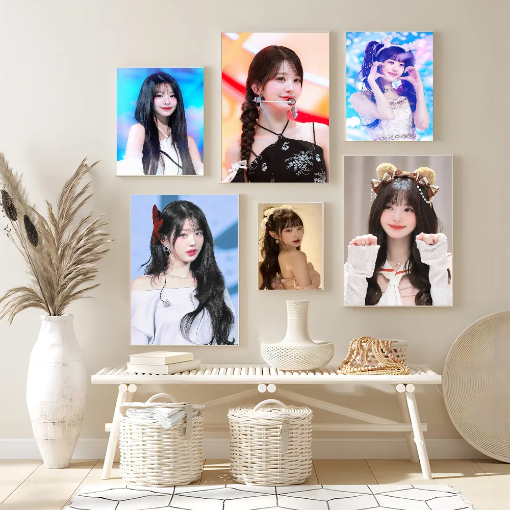 Singer J-Jang W-Wonyoung Classic Vintage Posters Decoracion Painting Wall Art White Kraft Paper Kawaii Room Decor