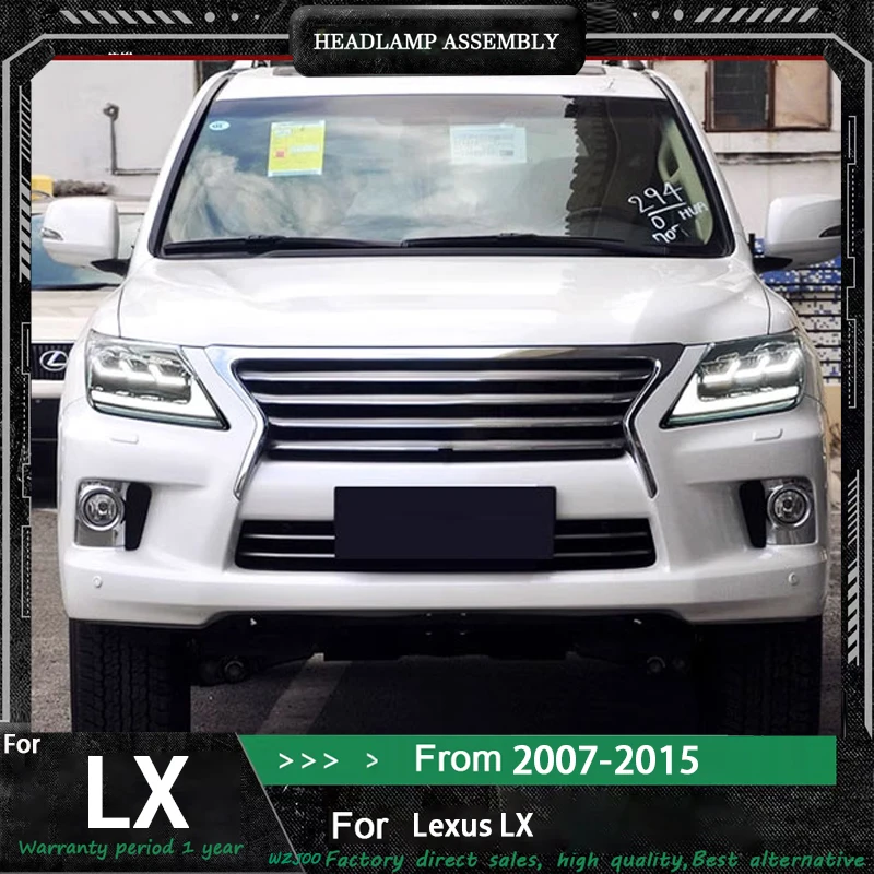 

Фары для LEXUS LX LX570 2007-2015: Обновленный стиль, светодиодные фары, динамические ДХО, передний световой блок
