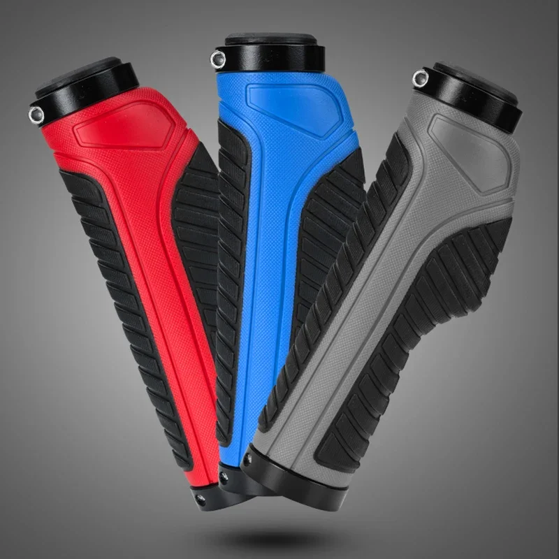 ROCKBROS Bicycle Grips MTB Bike Handlebar Bar end Rubber Anti-skid Shock-absorbing Soft Bike Handlebar Grips Cycling Accessories