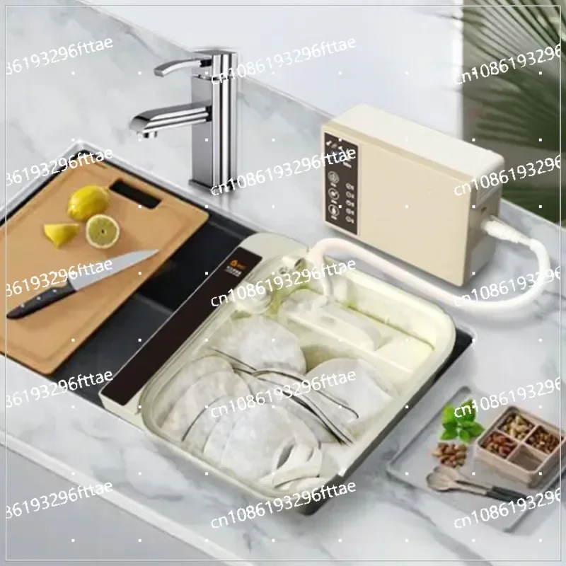 Household Small Automatic Desktop Sink Vegetable Washer Free Installation of Fruit and Vegetable Q7-400H Ultrasonic Dishwasher