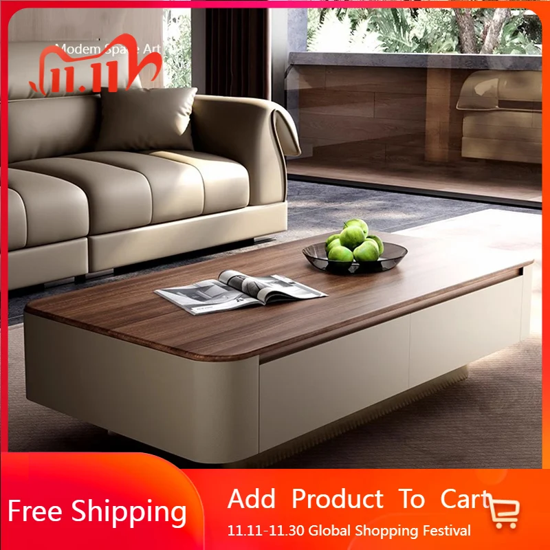 

Storage Living Room Coffee Table Wood Modern Antique Simple Transform Side Table Service Drawers Mesa Auxiliar Home Furniture